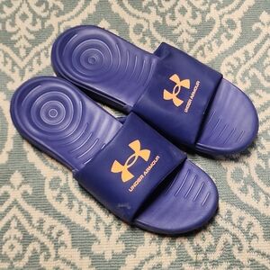Under Armour Blue Slide Sandals